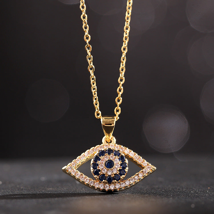 Collar Colgante De Ojo De Diablo De Cobre al por mayor
